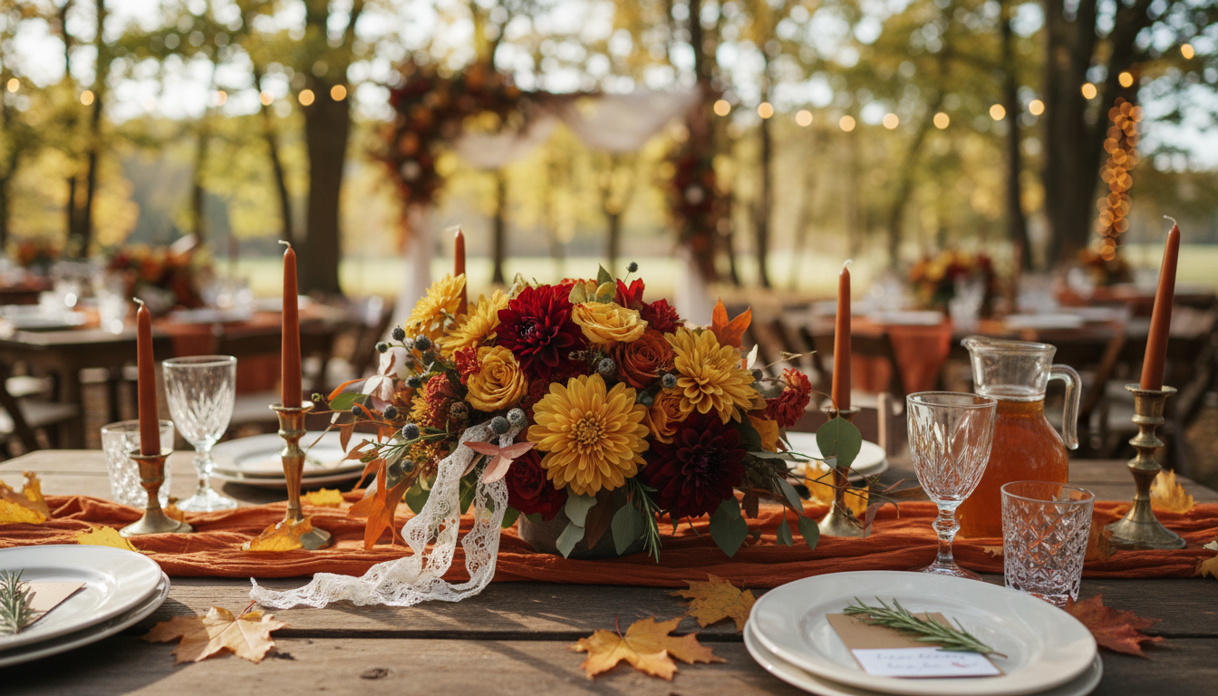 découvrez des idées inspirantes pour organiser un mariage en automne, alliant charme, couleurs chaleureuses et atmosphère romantique.