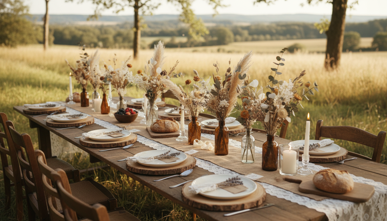 découvrez des idées clés pour une déco de mariage champêtre diy, alliant charme naturel et créations faites main pour une ambiance unique et authentique.